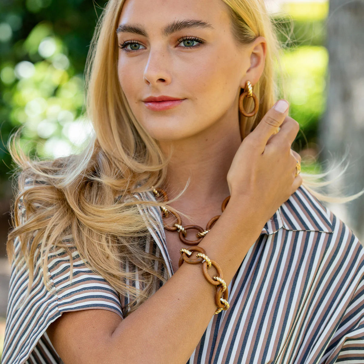 Earth Goddess Link Bracelet - Teak