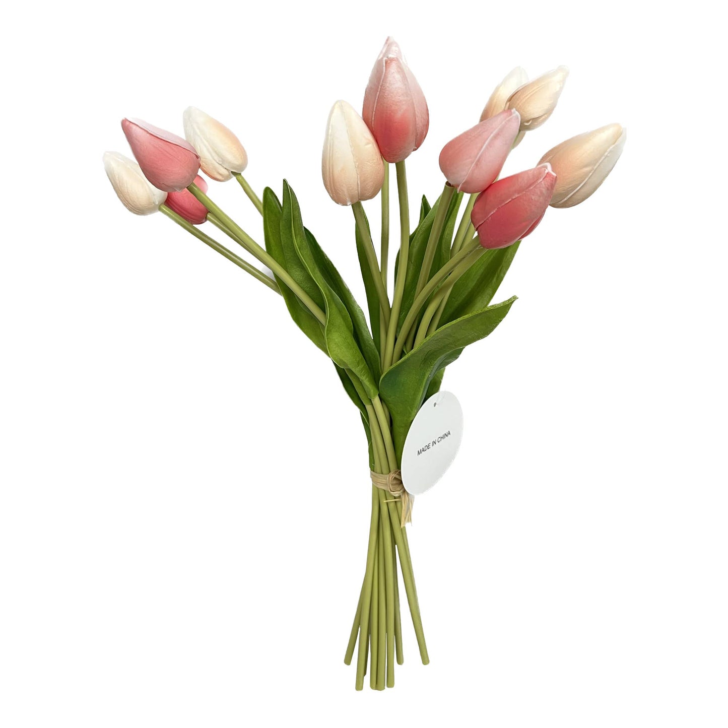 18"One Dozen-Long stem Real Touch Tulip Bud bouquet