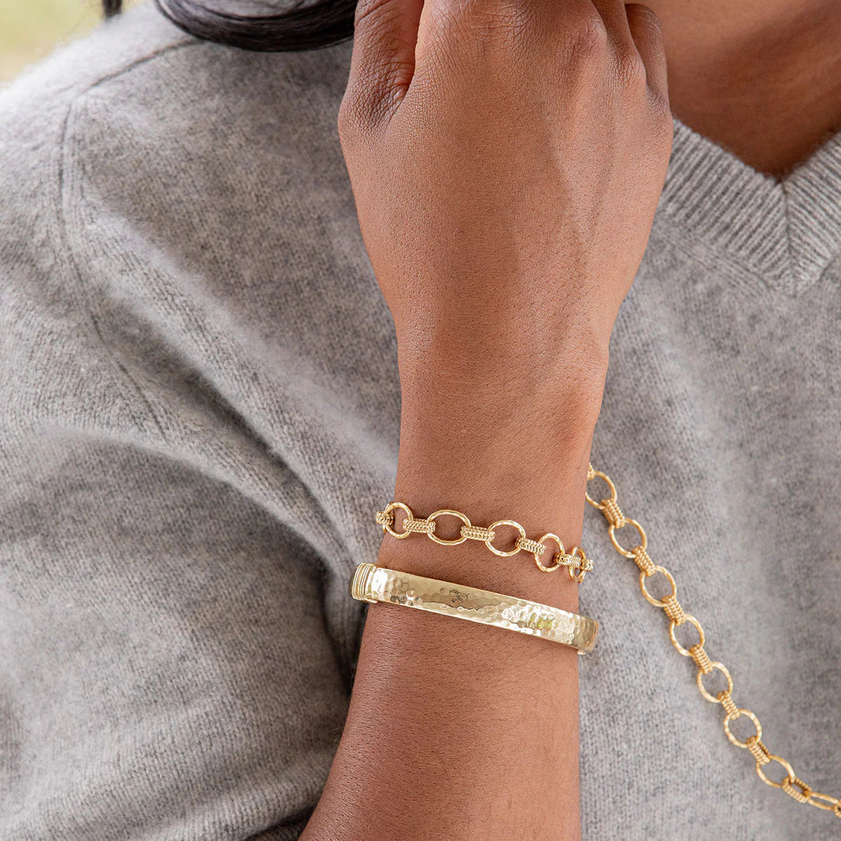 Cleopatra Small Link Bracelet - Gold