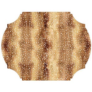 Brown Axis Deer Hide Pattern Posh DieCut Placemat