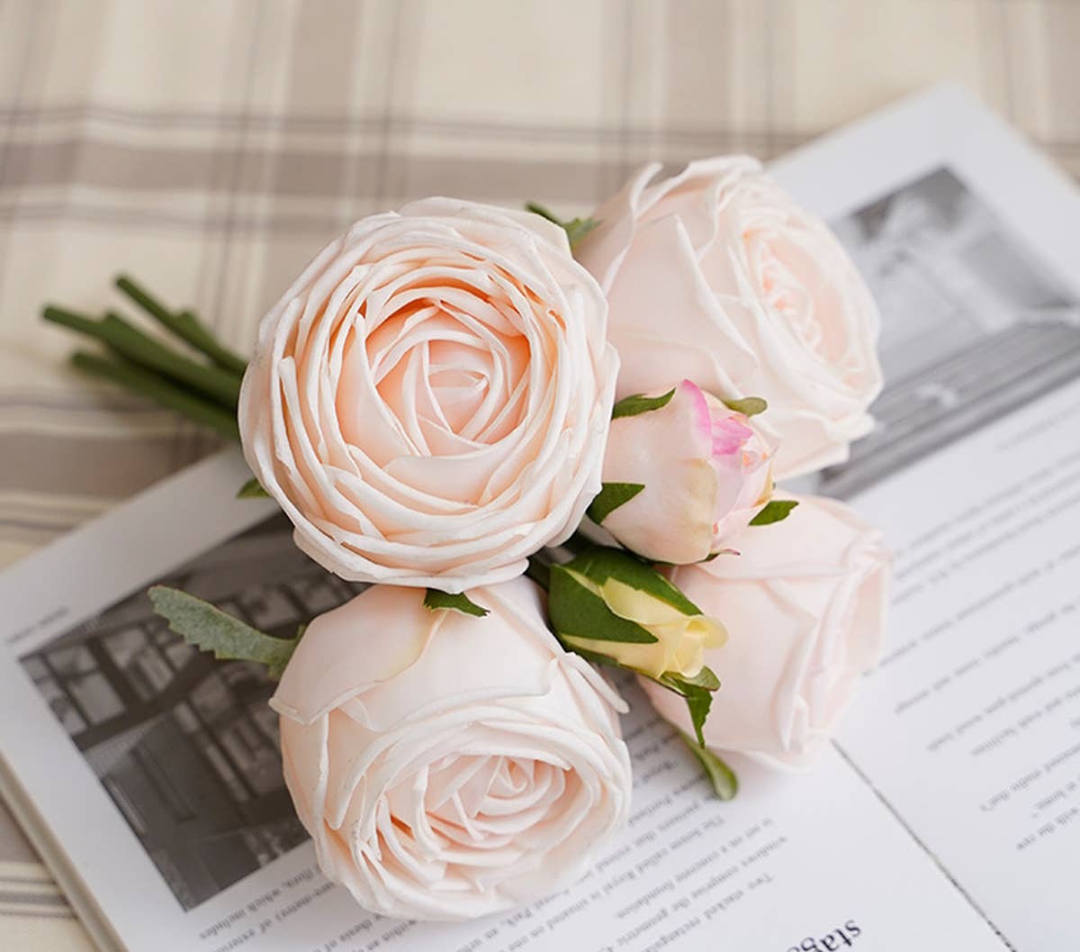 6 Stem Real Touch Rose Bouquet