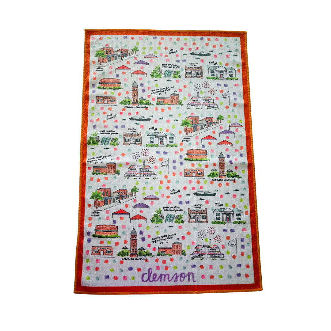 Clemson, SC Tea Towel
