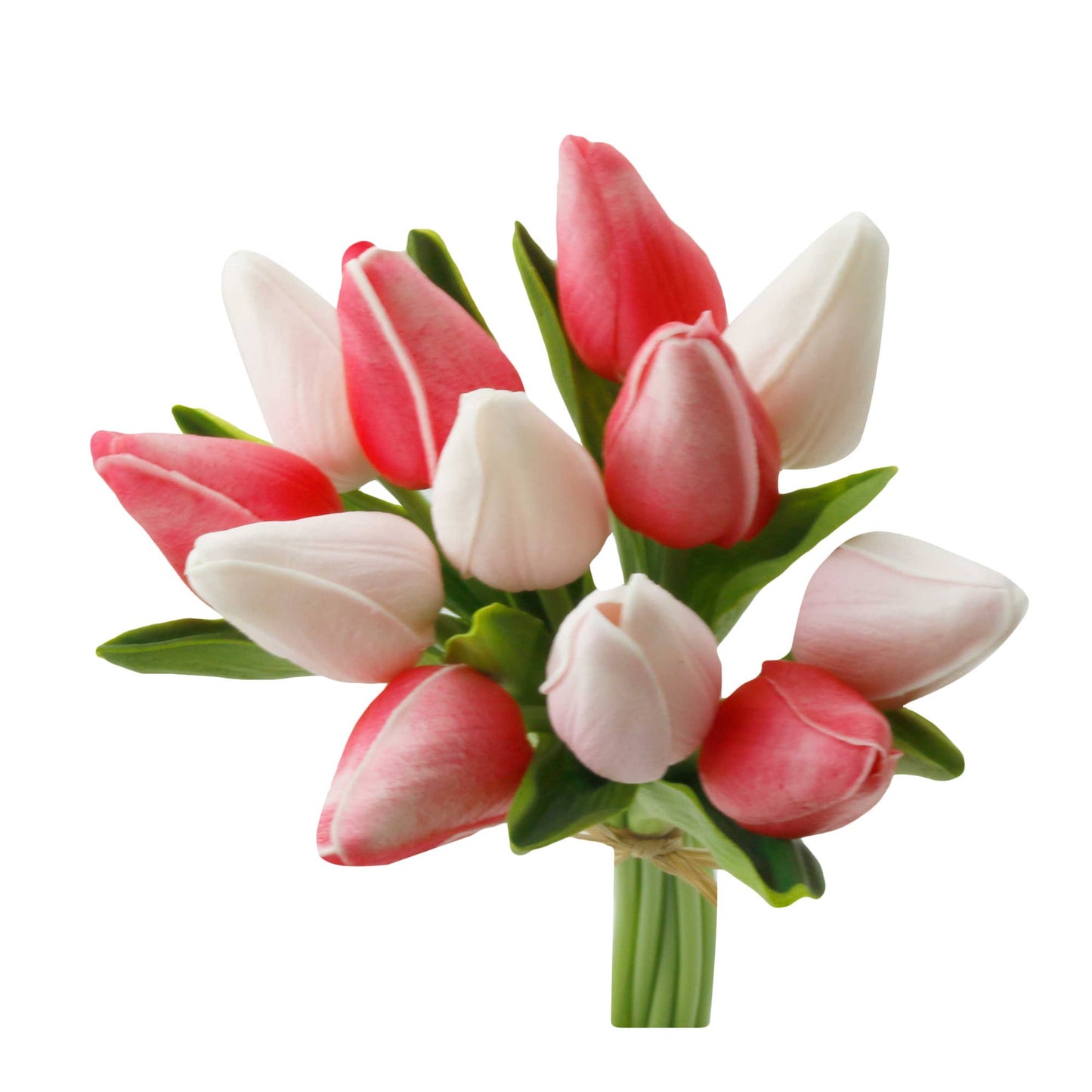 1 Dozen Real Touch Tulip Bud bouquet-10.5"