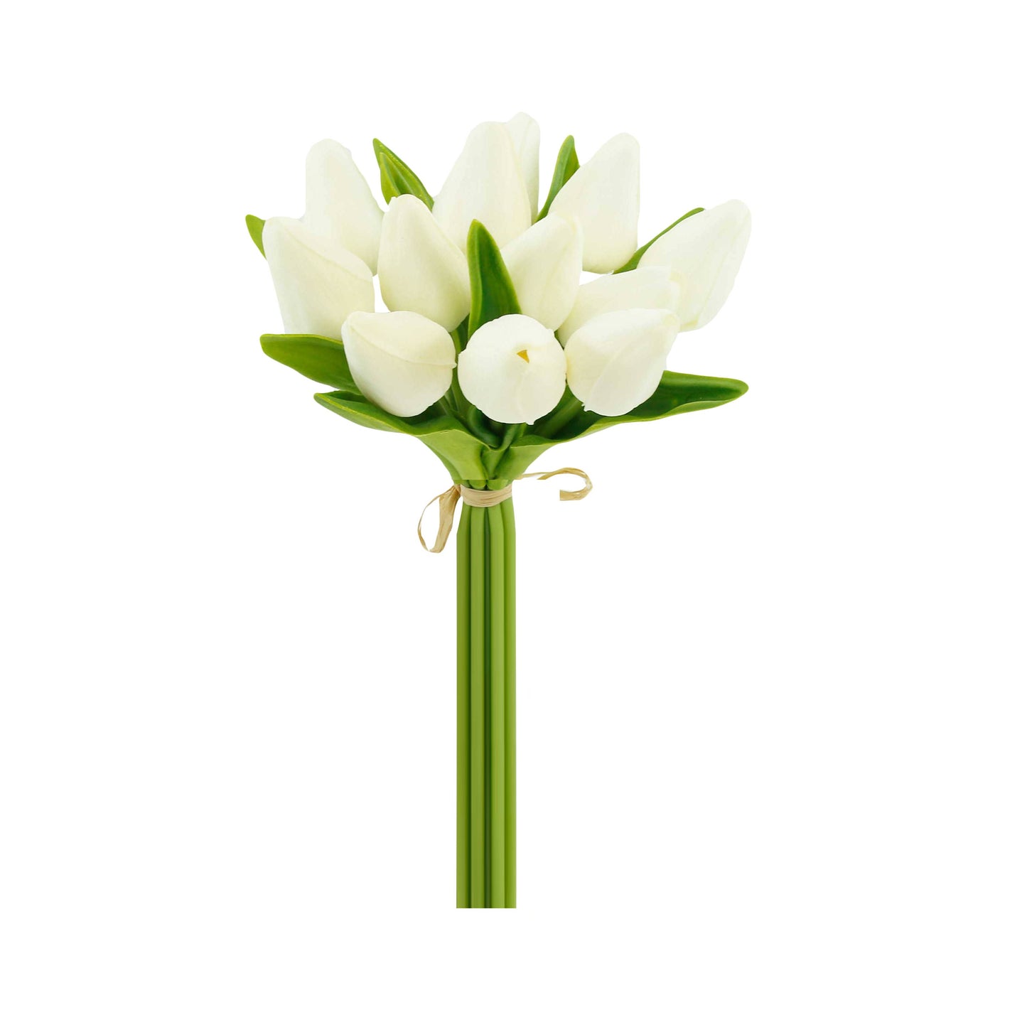 1 Dozen Real Touch Tulip Bud bouquet-10.5"