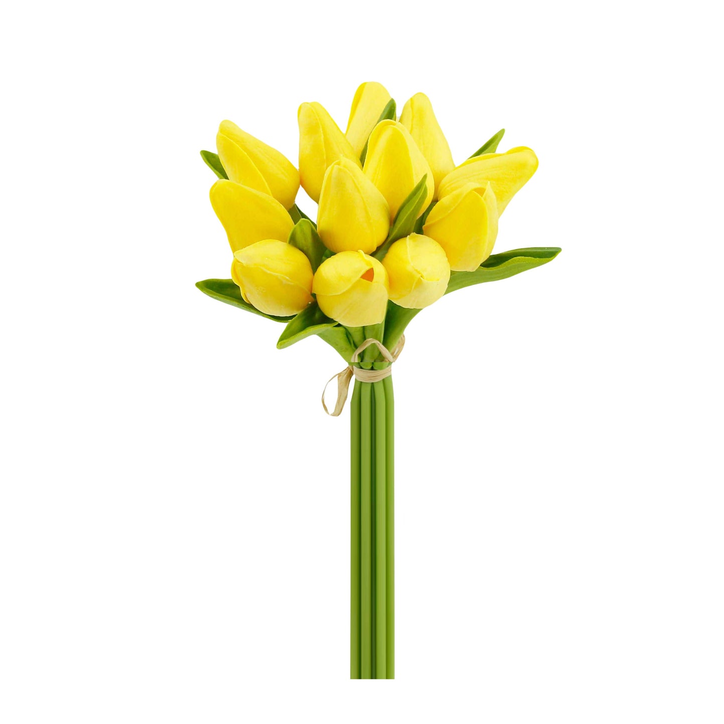1 Dozen Real Touch Tulip Bud bouquet-10.5"