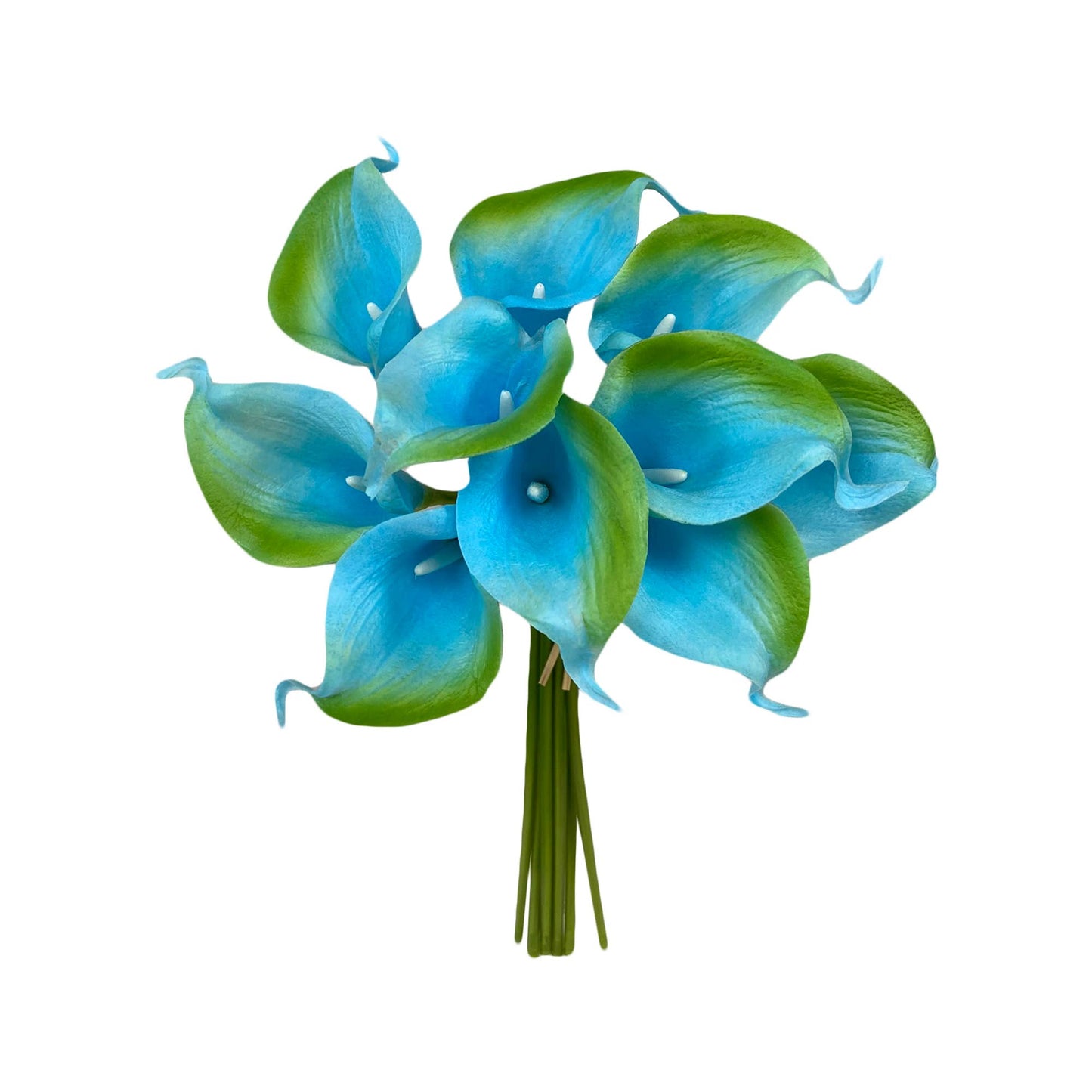 Pack of 10-real touch calla lily green color palette