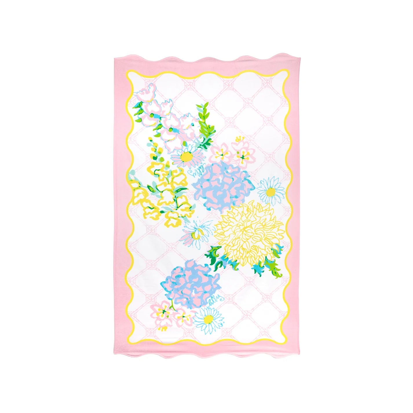 Lilly Garden Home Scalloped Beach Towel