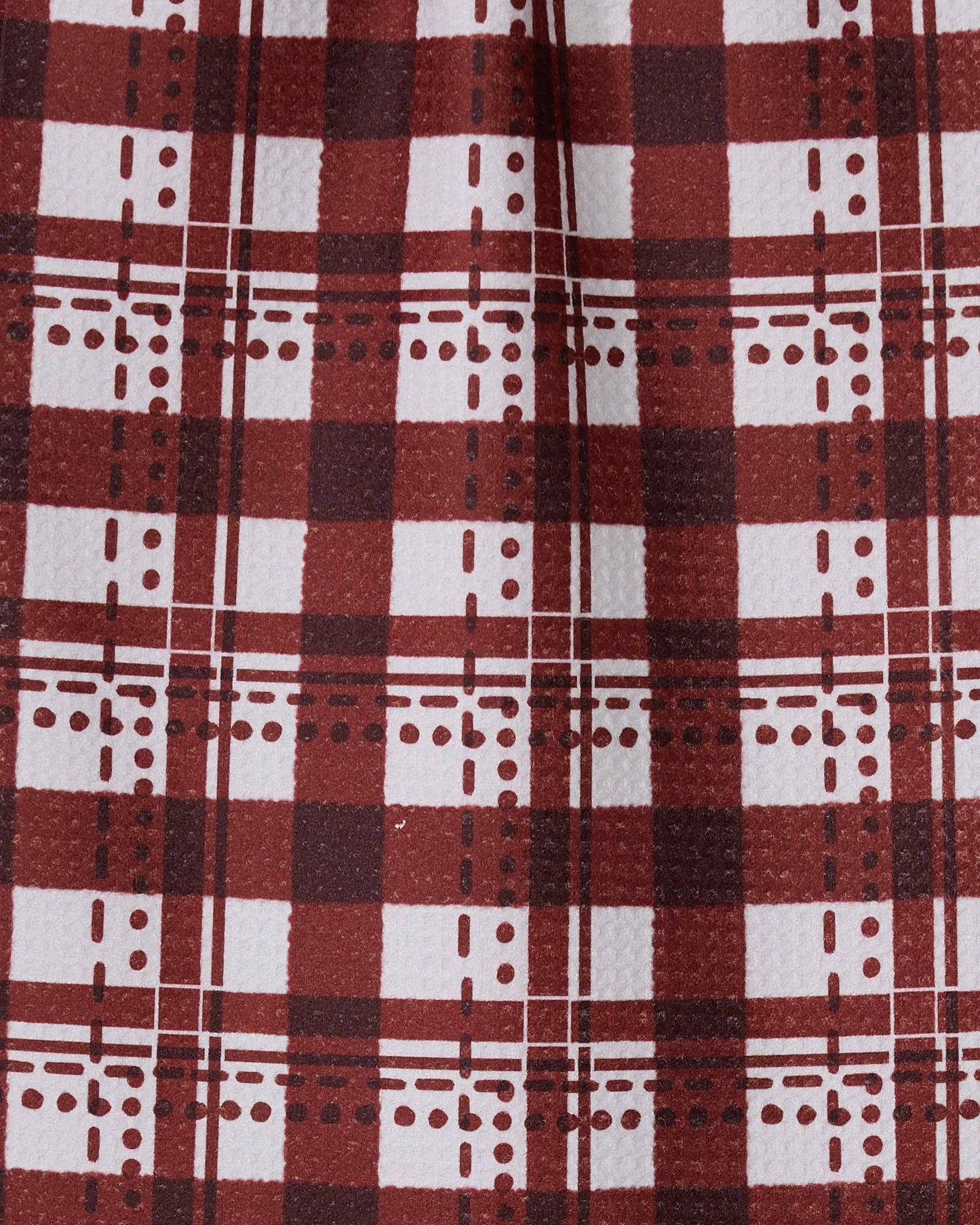 Cranberry Plaid Bar Towel