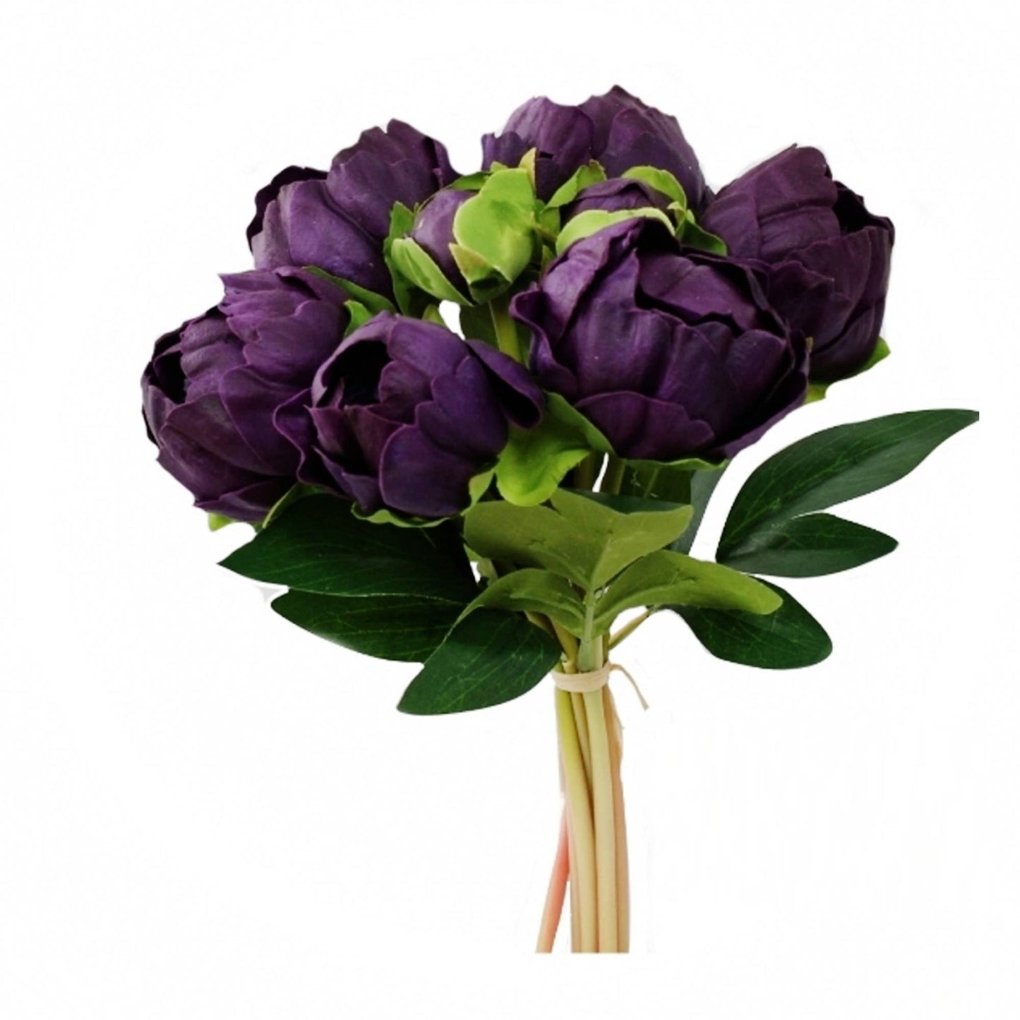 10.5" Real touch artificial Peony bundle-8 Flowers and buds