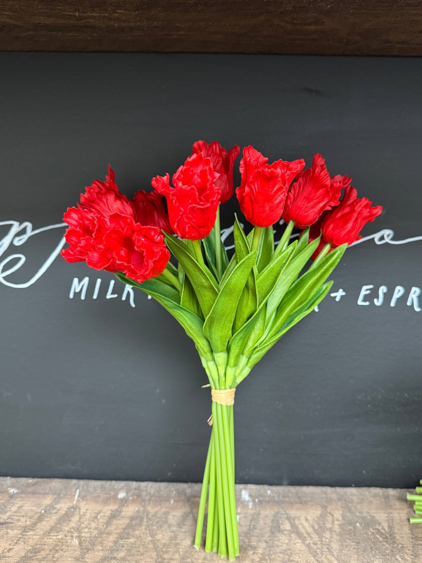 14" Dozen Elegant Colorful Real Touch Parrot Mini Tulip
