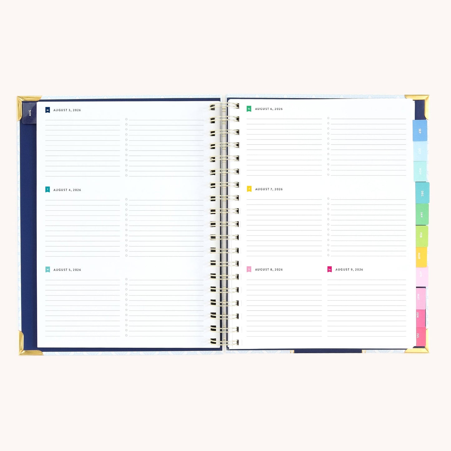 2026-2027 Spiral Weekly Simplified Planner - Carolina Trellis
