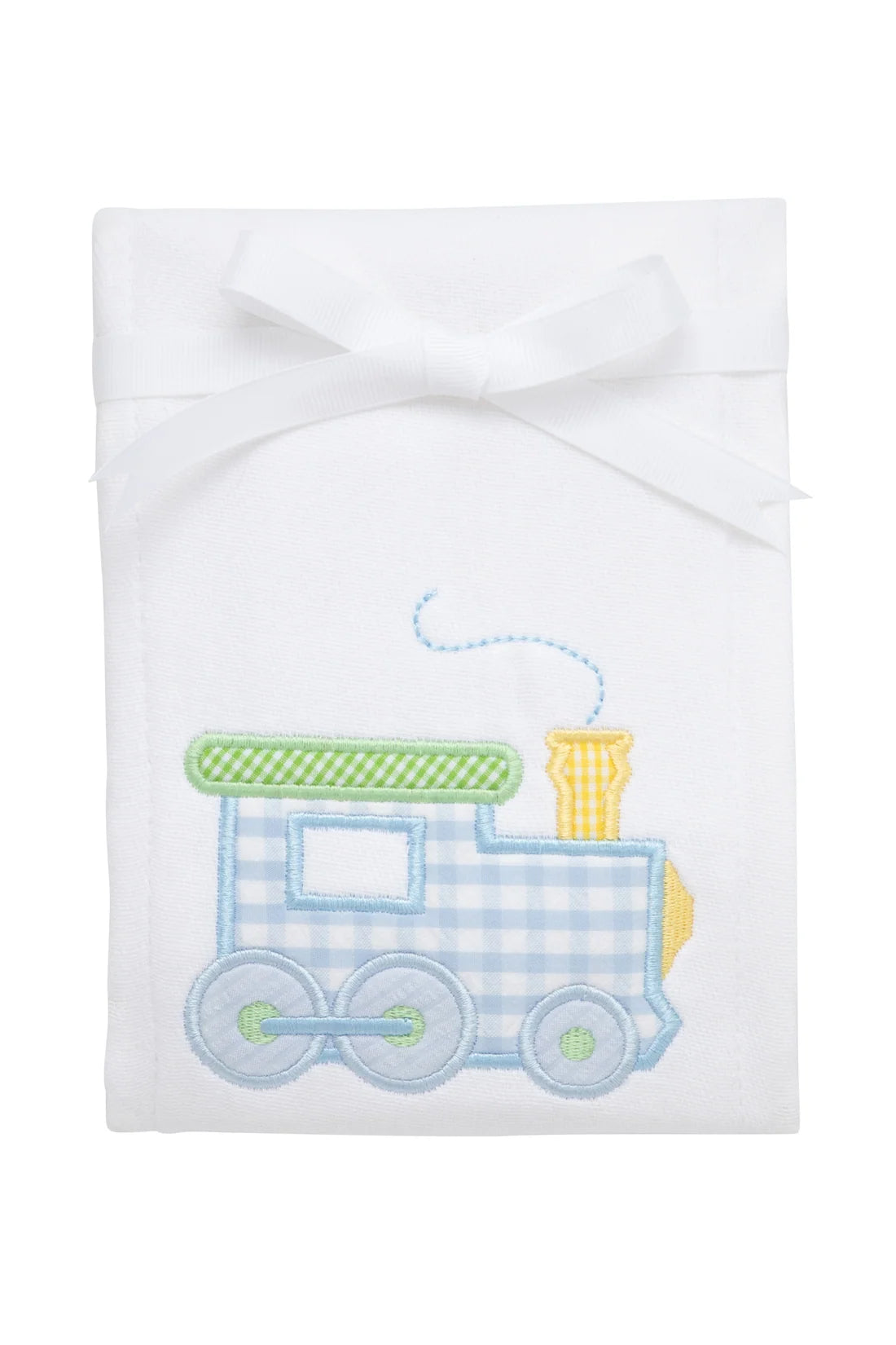 Train Applique Burp Cloth