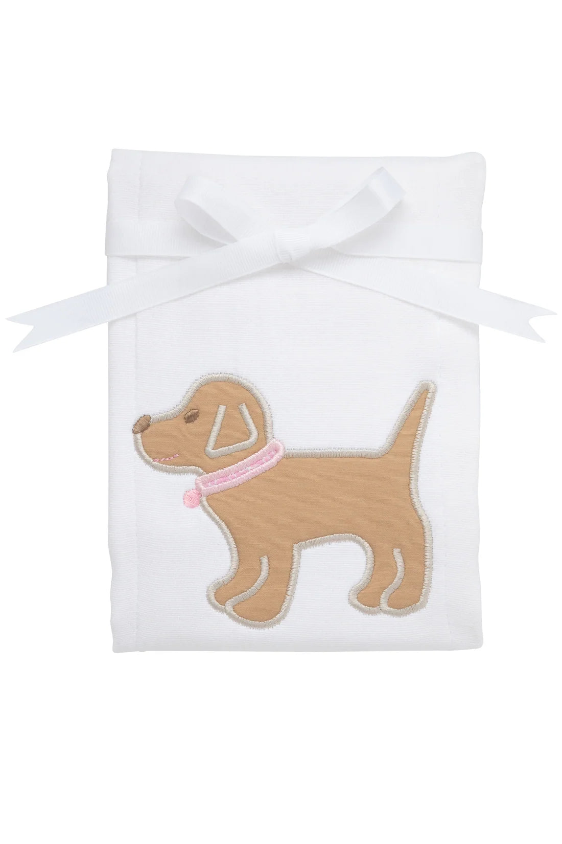 Puppy Applique Burp Cloth