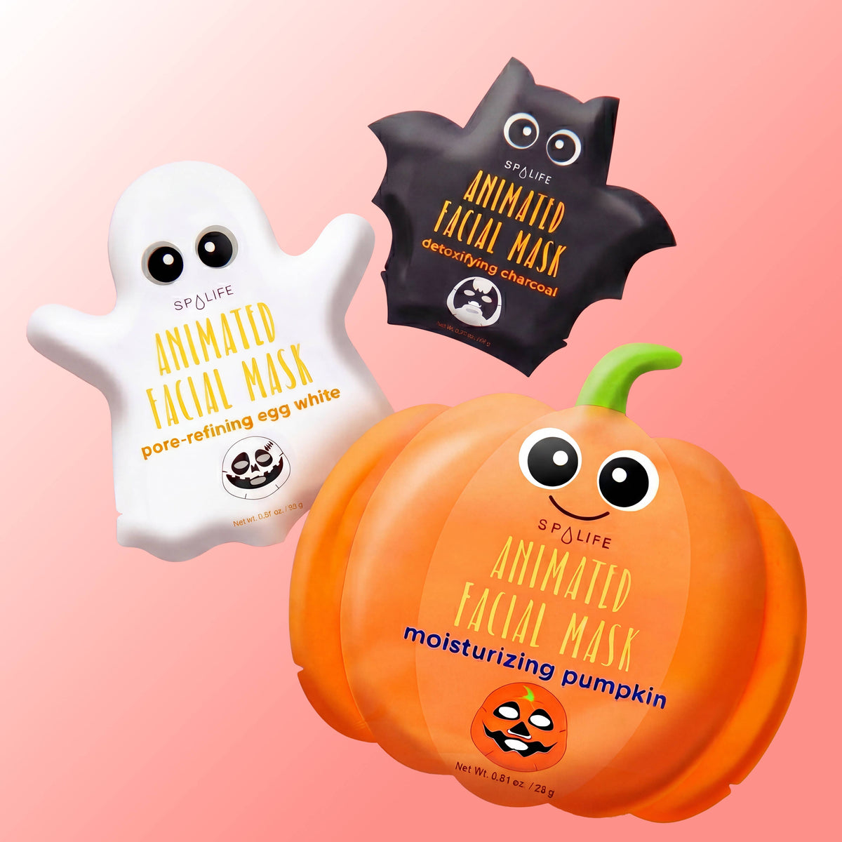Korean Skincare Halloween Sheet Masks | Pumpkin, Ghost & Bat