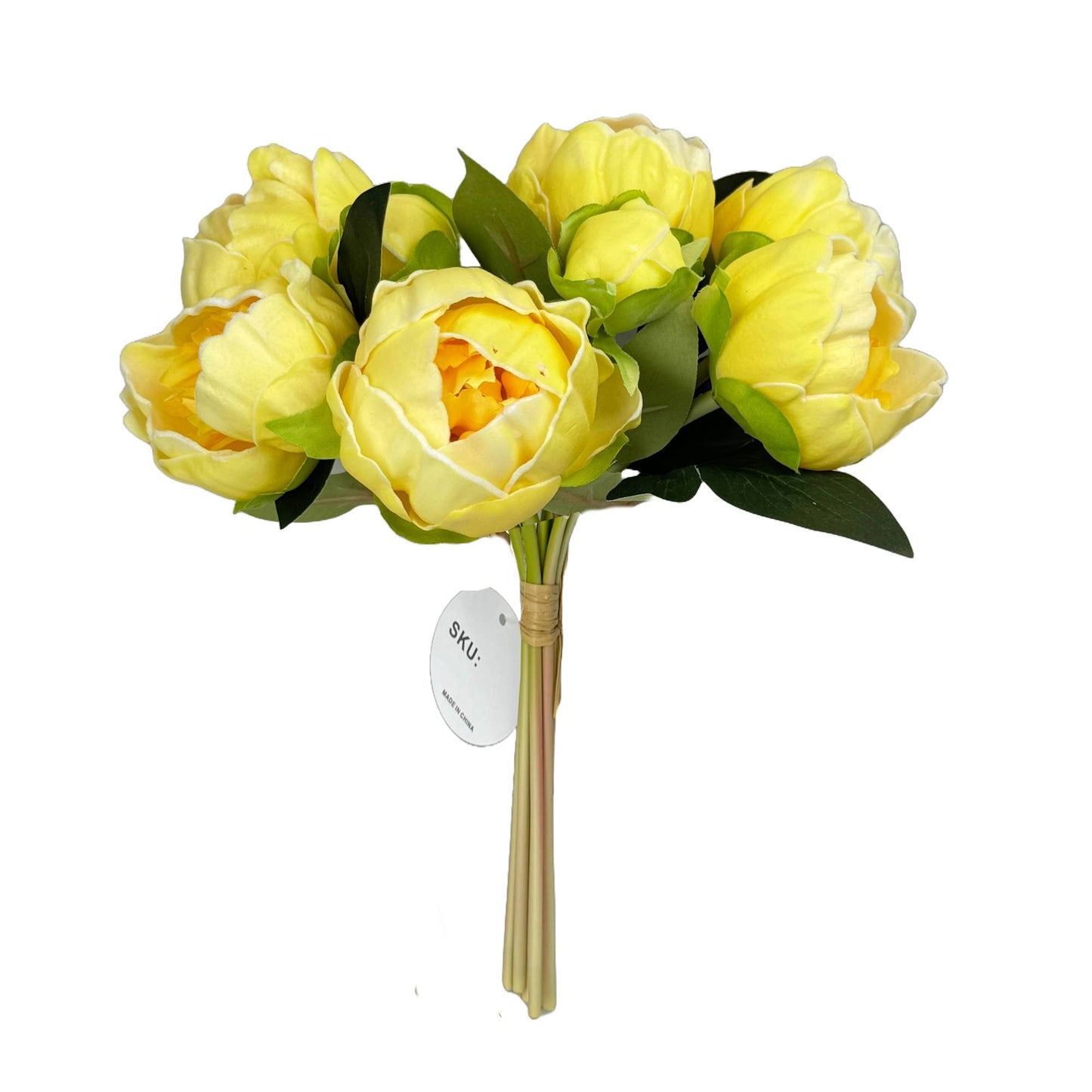 10.5" Real touch artificial Peony bundle-8 Flowers and buds