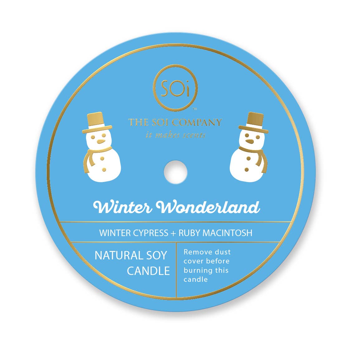 Snowman & Snowflake 12oz Icon Candle