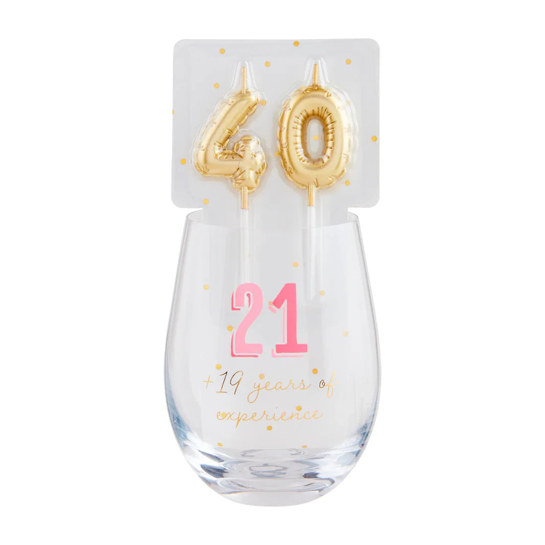 Candle Wine Glass Set