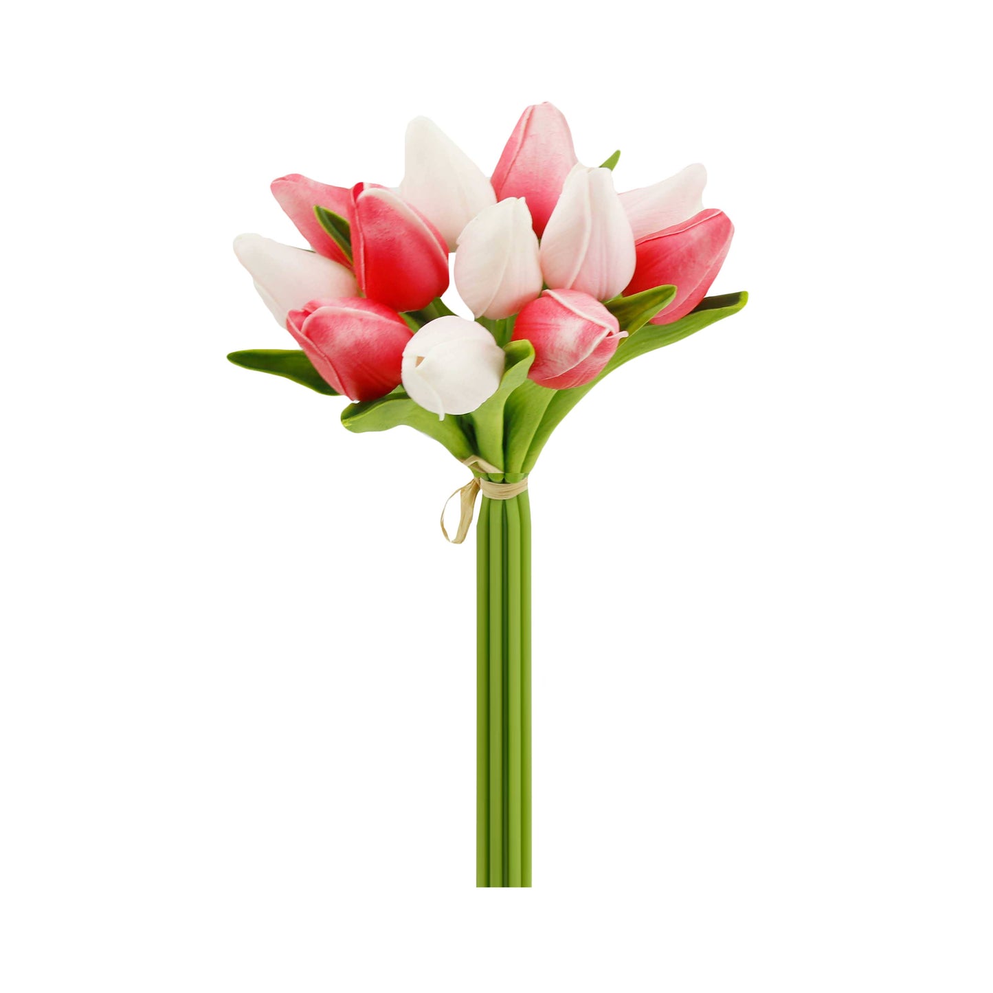 1 Dozen Real Touch Tulip Bud bouquet-10.5"
