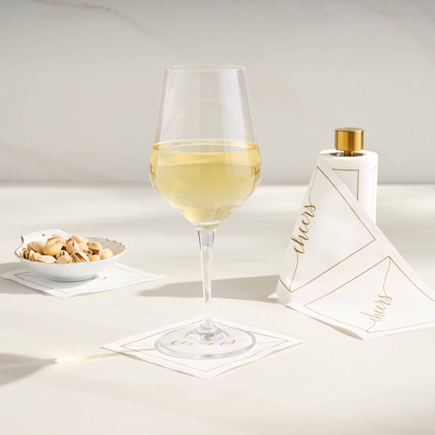 Exclusive Cocktail Napkin Stand in Gold