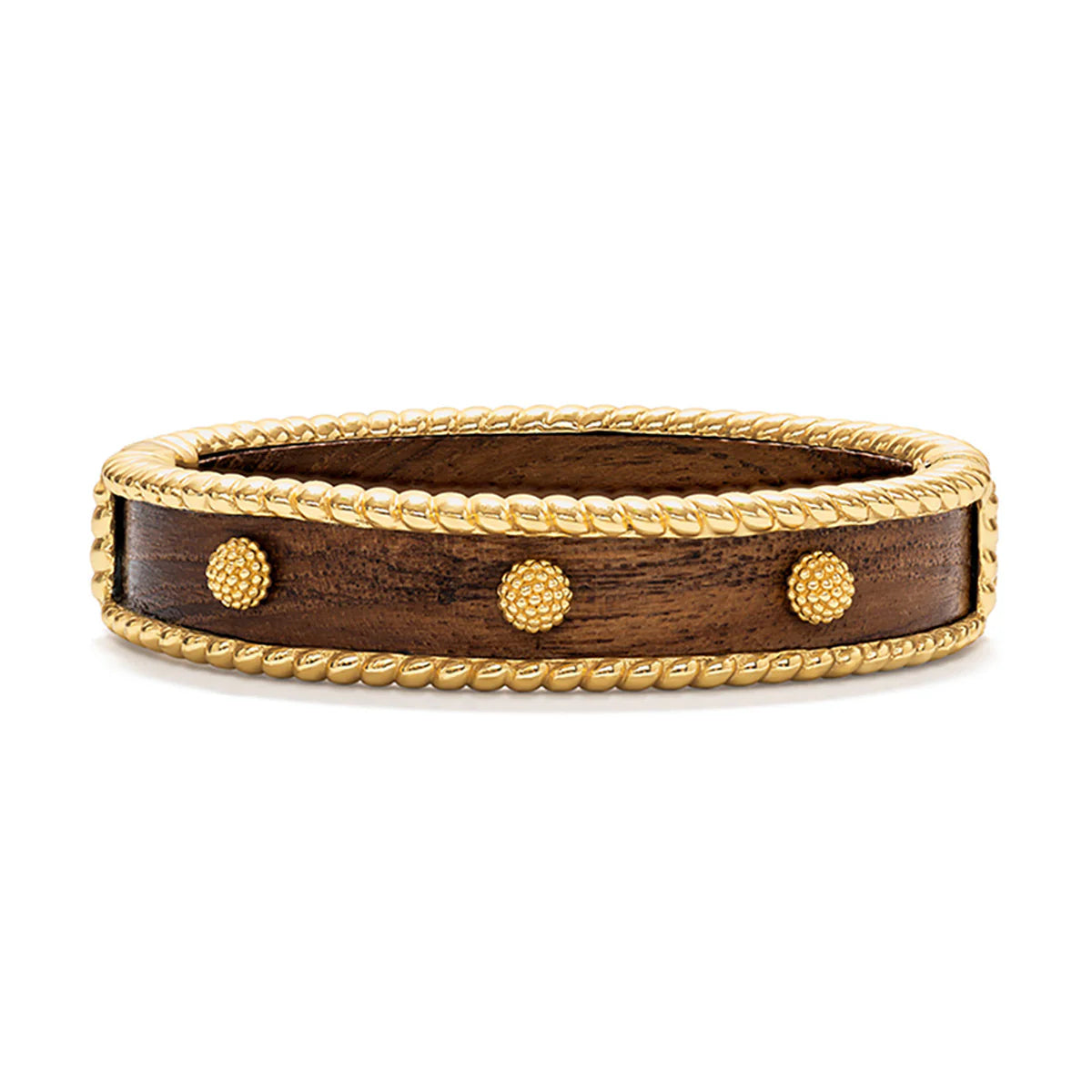 Berry Small Hinge Bangle - Teak