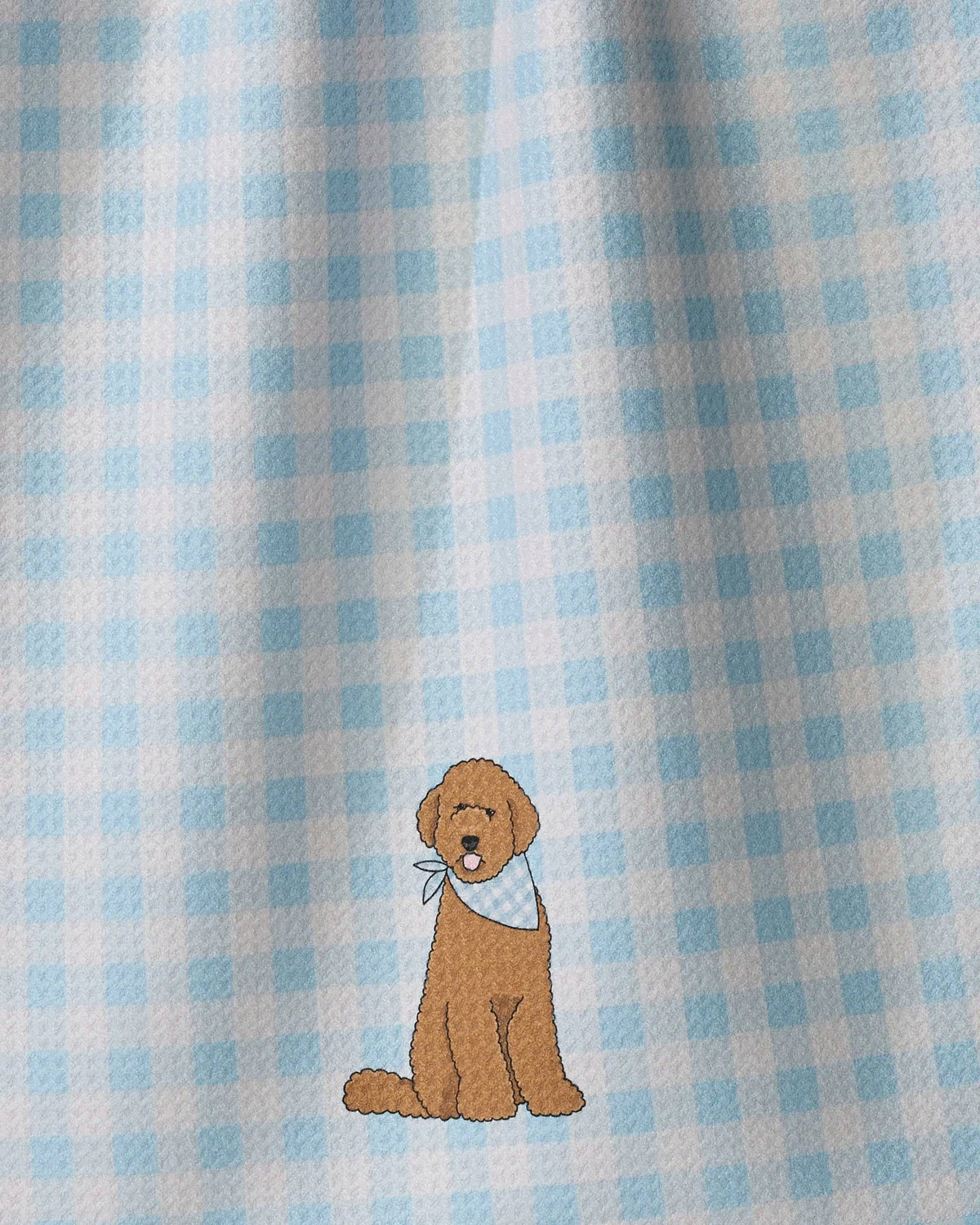 Gingham Doodle Tea Towel
