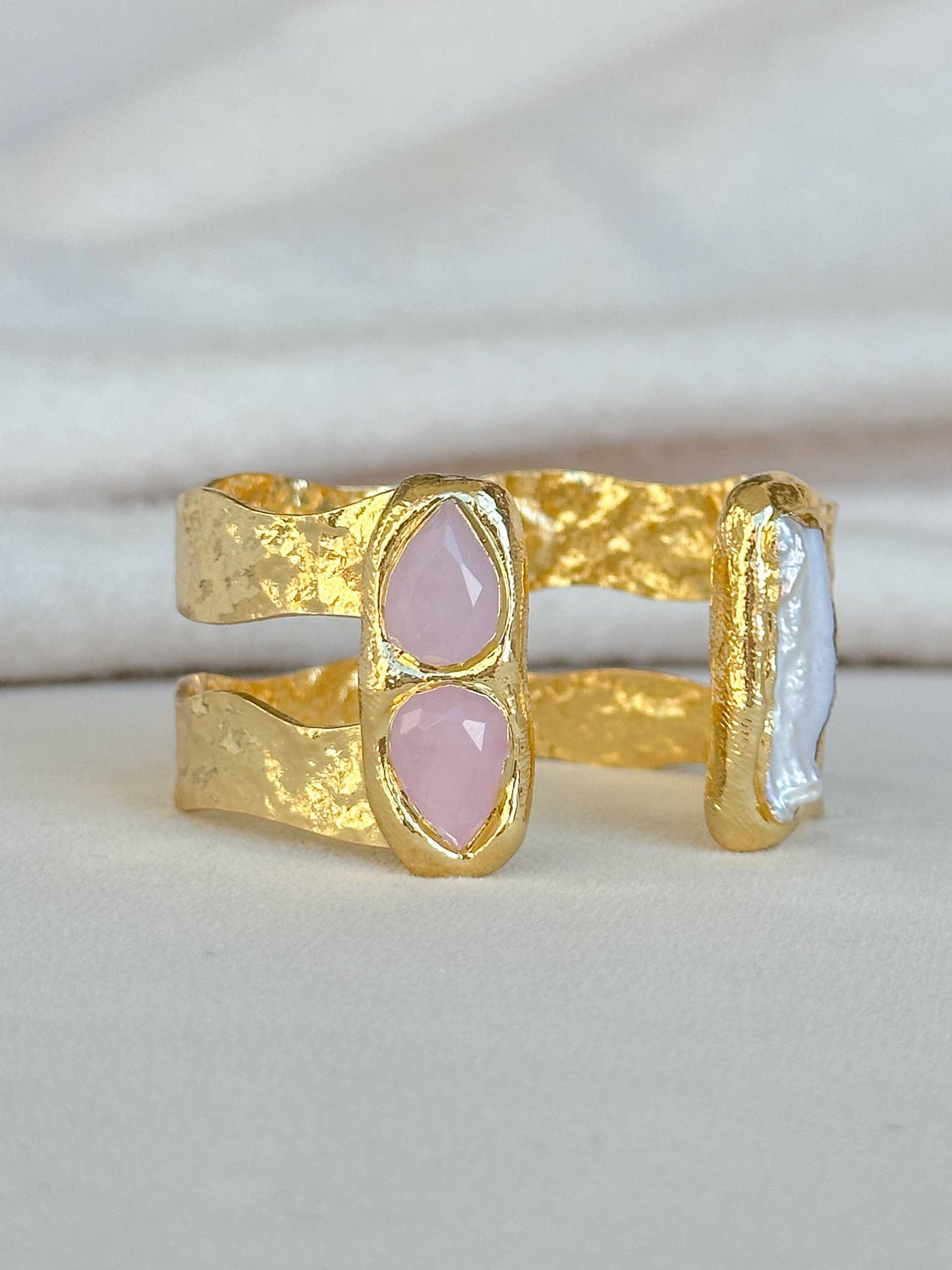 Double Cuff - Pink/Pearl