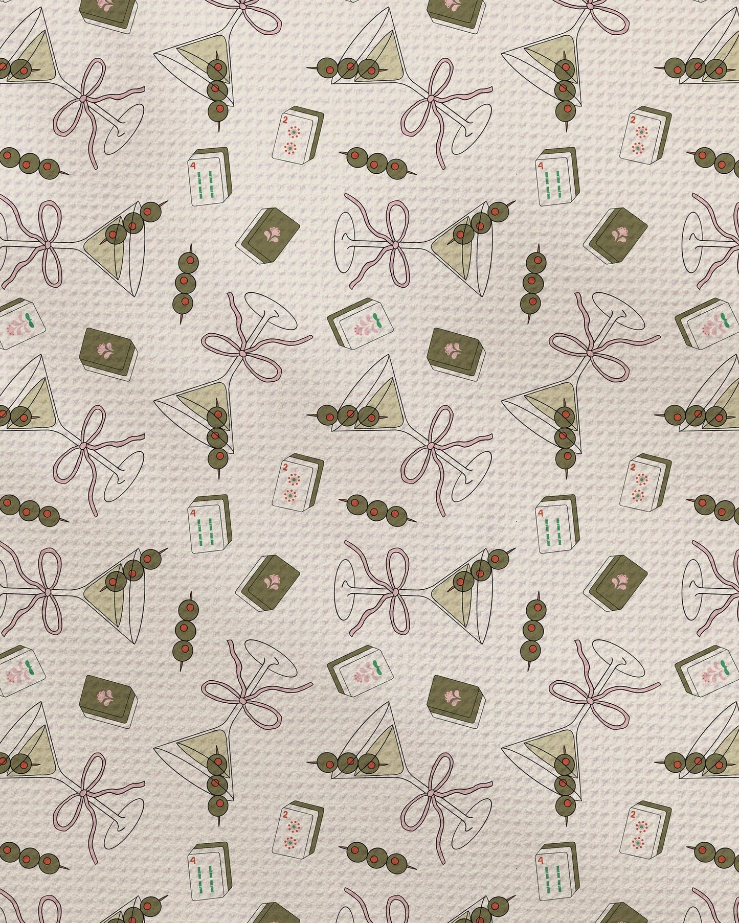 Martini Tiles Tea Towel