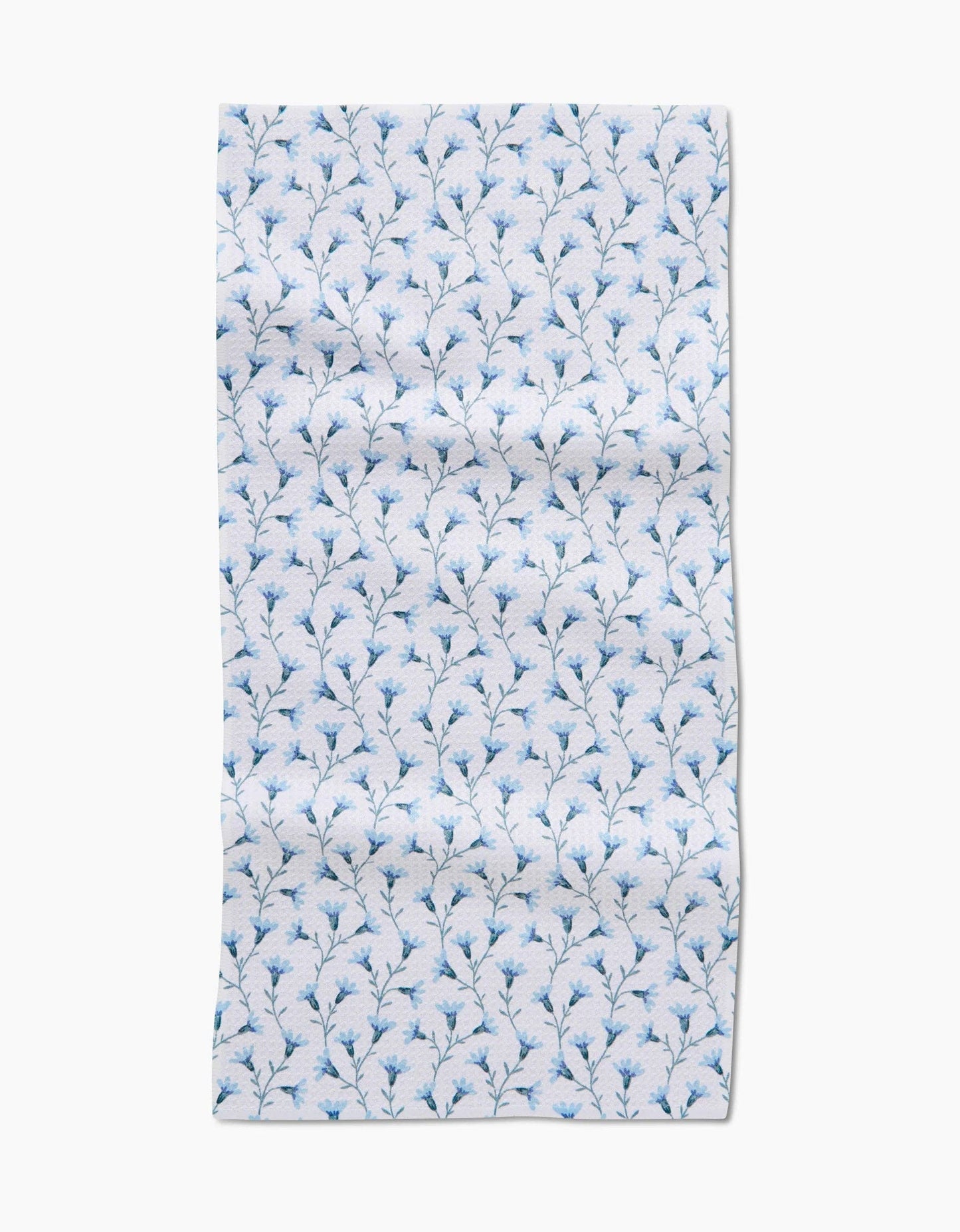 Trailing Flowers in Blue Bar Towel