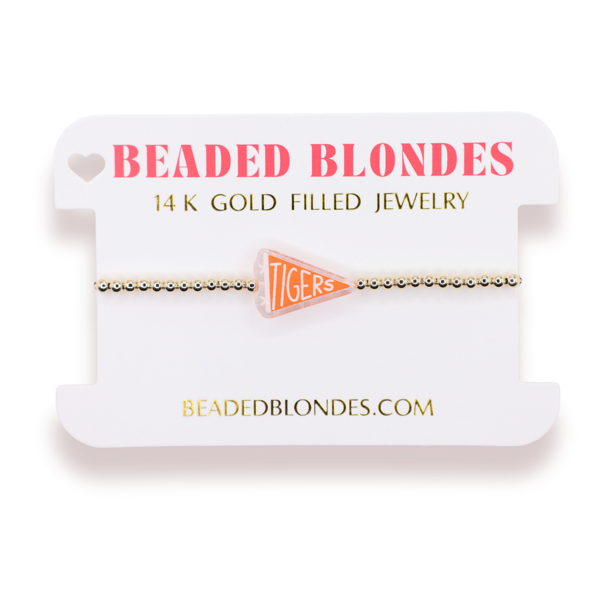 Clemson Tigers Flag Bracelet on Gold