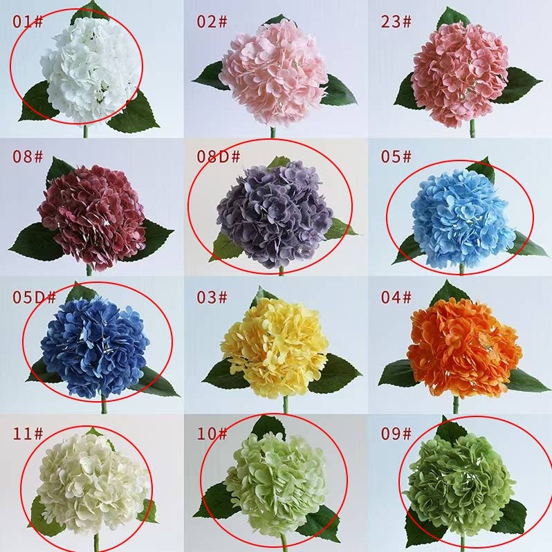 12.5"Real Touch lifelike Hydrangea-6”bloom