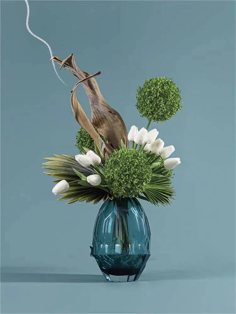 18"One Dozen-Long stem Real Touch Tulip Bud bouquet