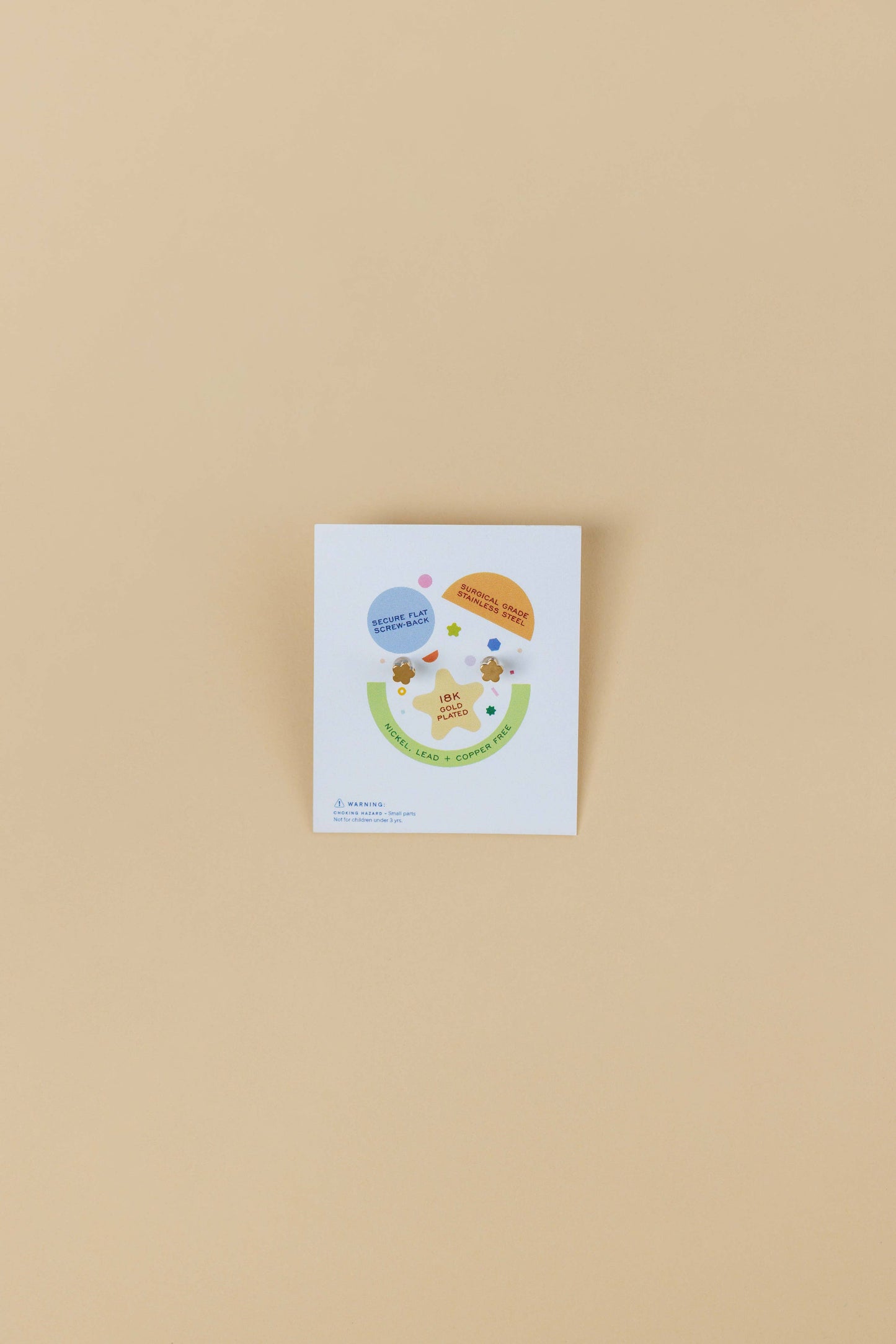 Apple Enamel Flat Back Kids Earrings