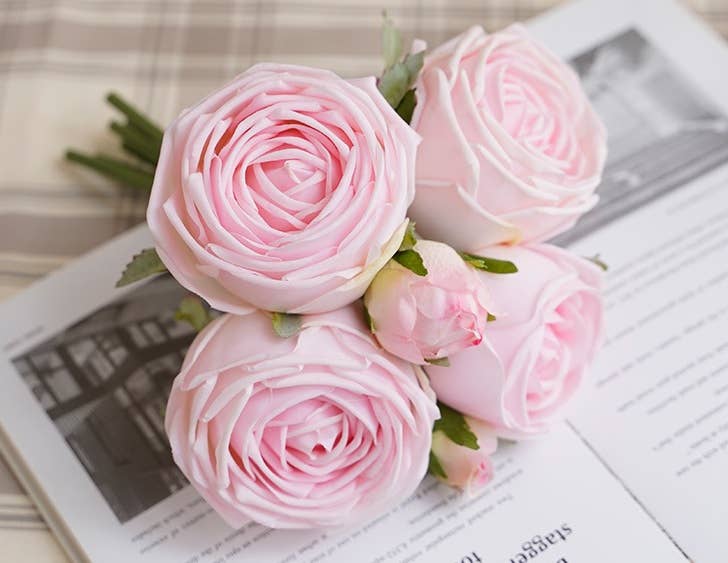 6 Stem Real Touch Rose Bouquet
