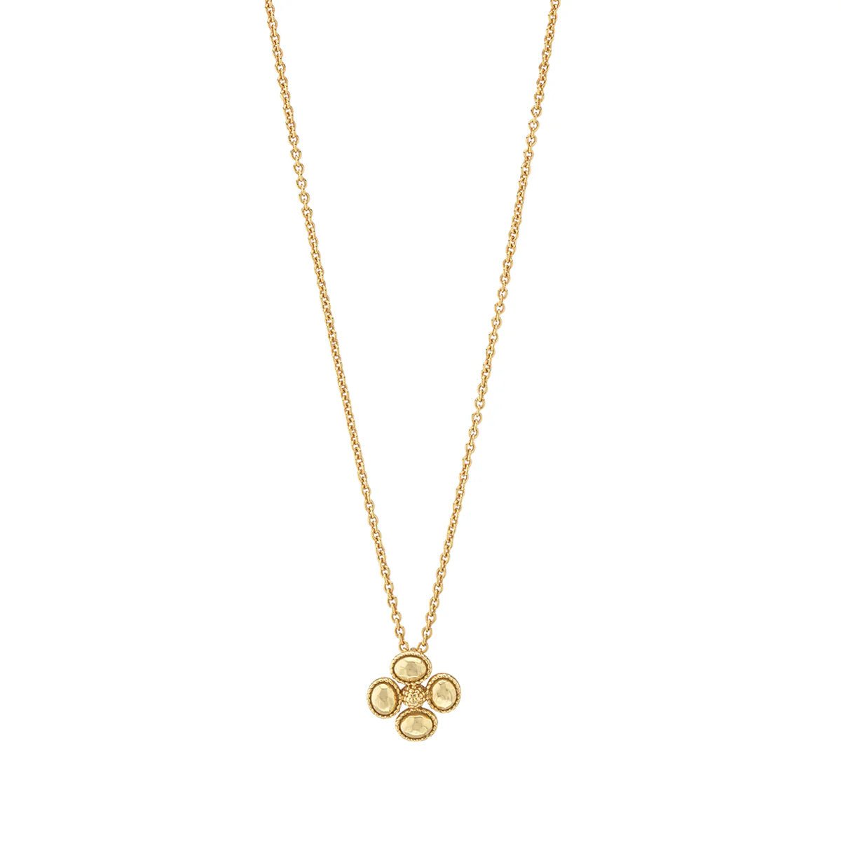 Berry Clover Station Necklace - Gold