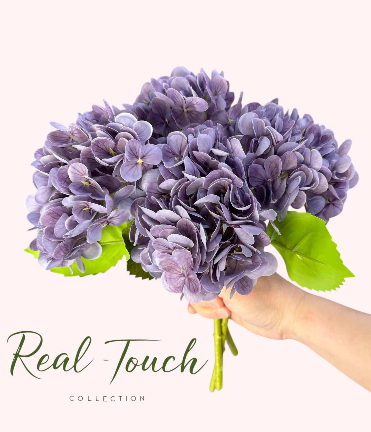12.5"Real Touch lifelike Hydrangea-6”bloom