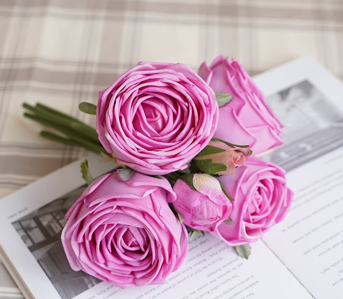 6 Stem Real Touch Rose Bouquet