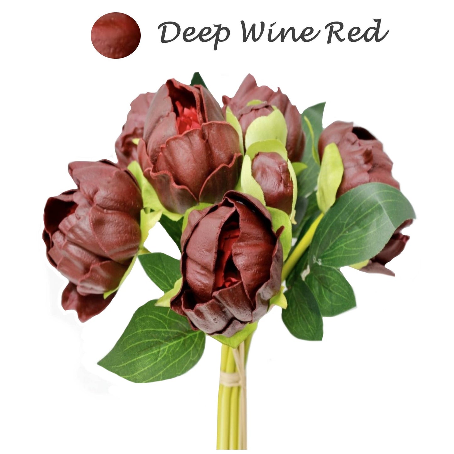 10.5" Real touch artificial Peony bundle-8 Flowers and buds
