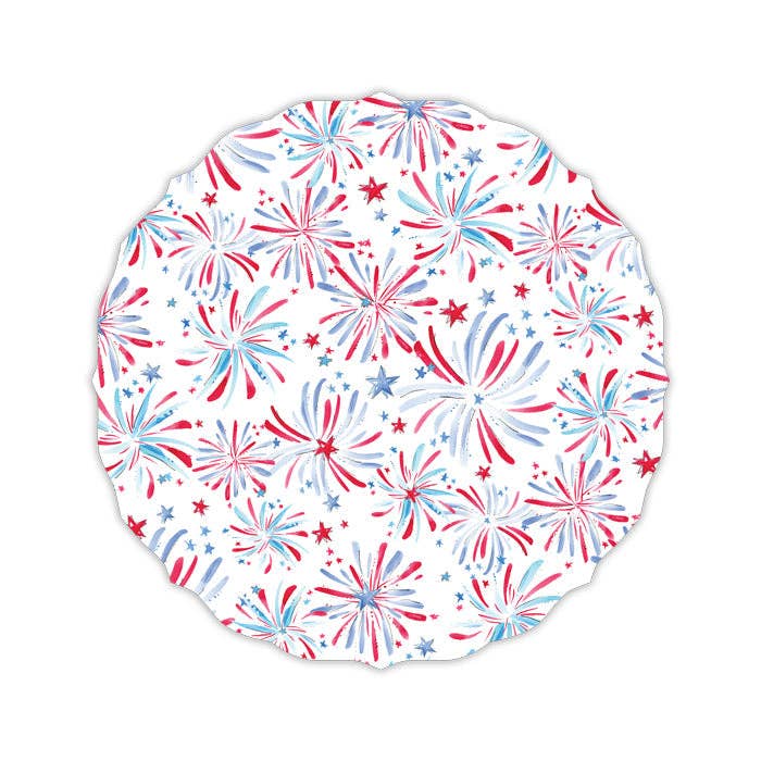 Red White & Blue Fireworks Posh Die-Cut Placemats