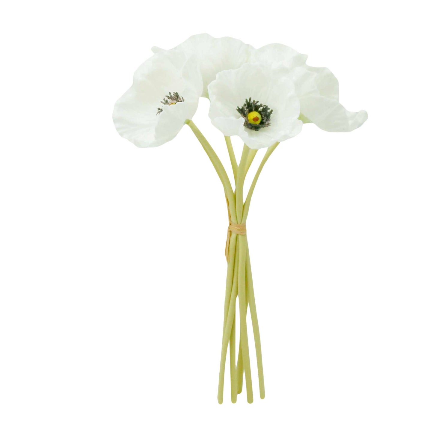 11" Real Touch Poppy 6 Stems
