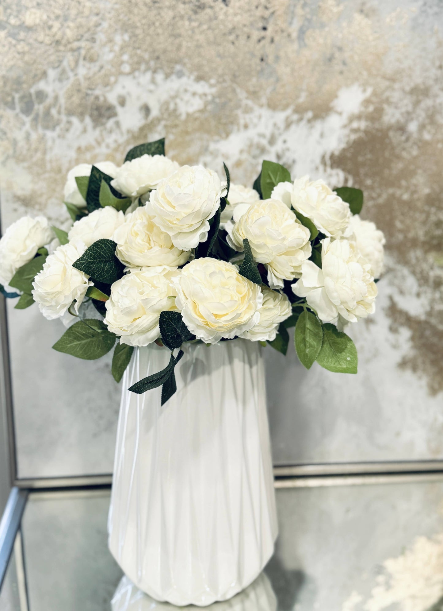 11" Traditional Artificial Cabbage Peony Stem