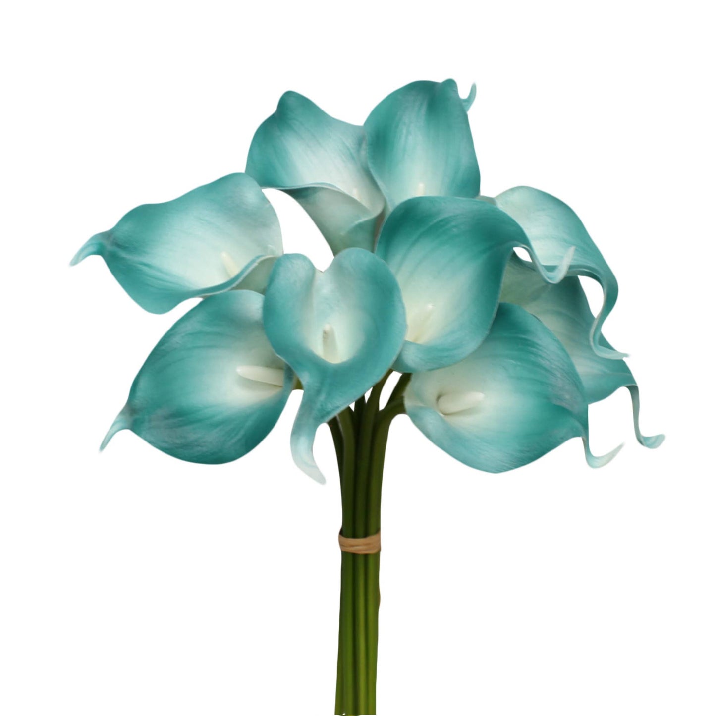 Pack of 10-real touch calla lily green color palette