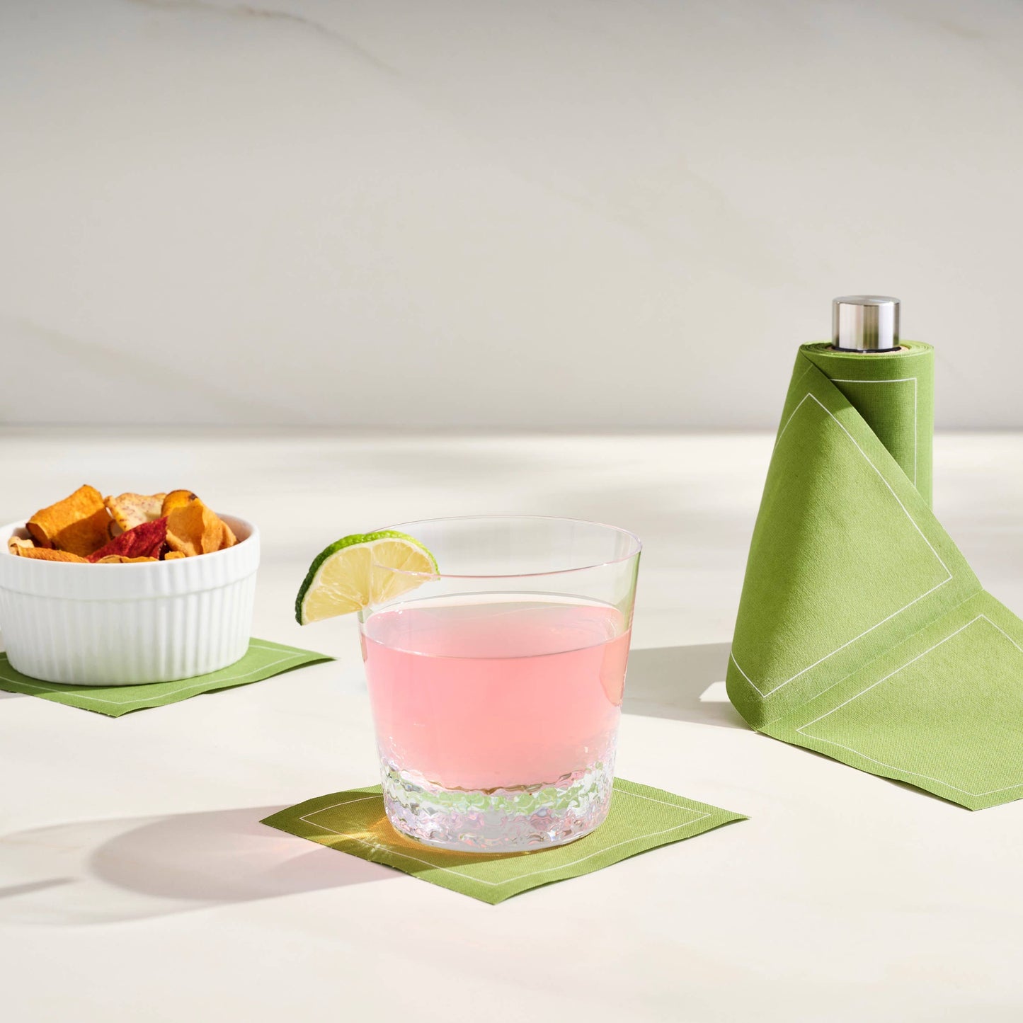 Exclusive Cocktail Napkin Stand in Silver