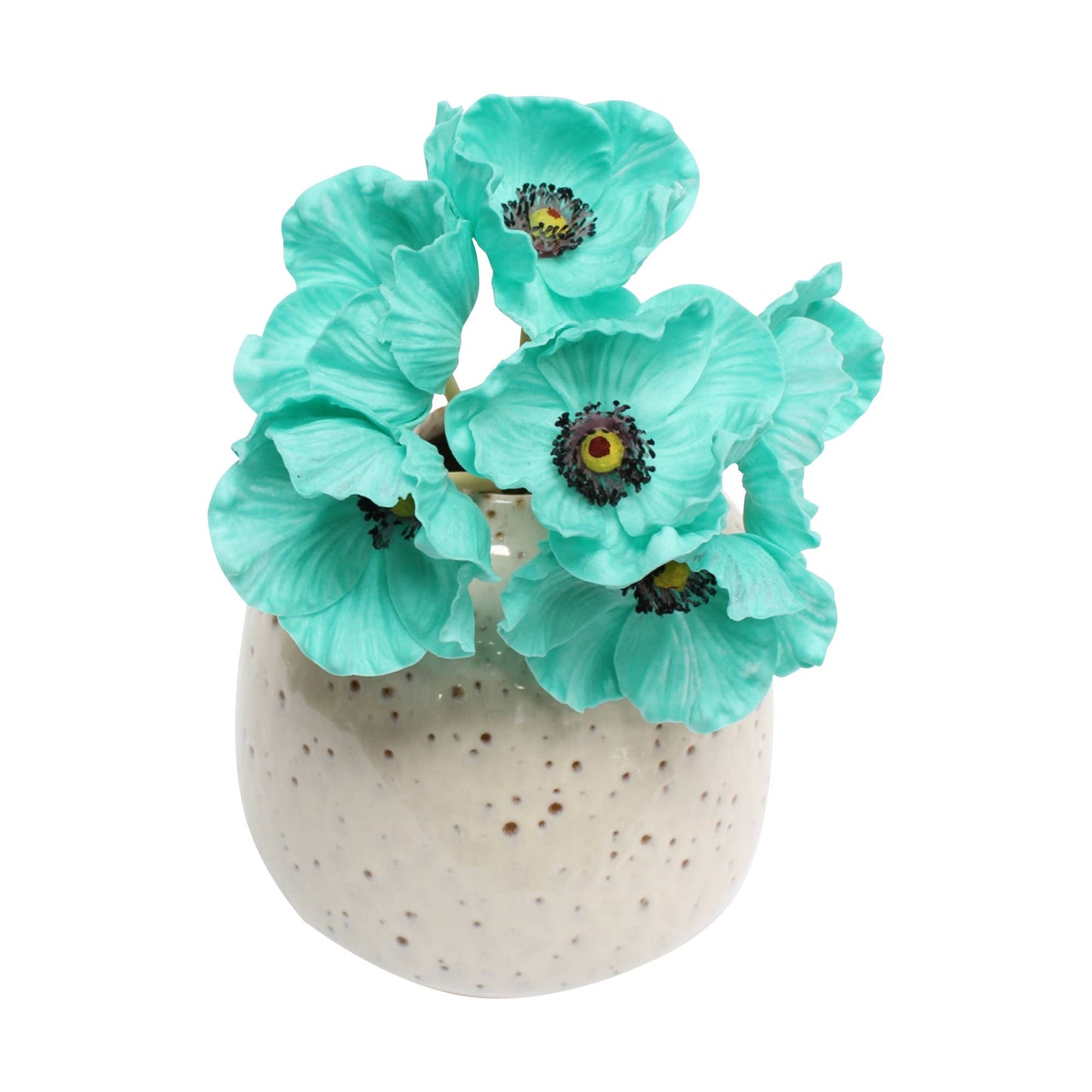 11" Real Touch Poppy 6 Stems
