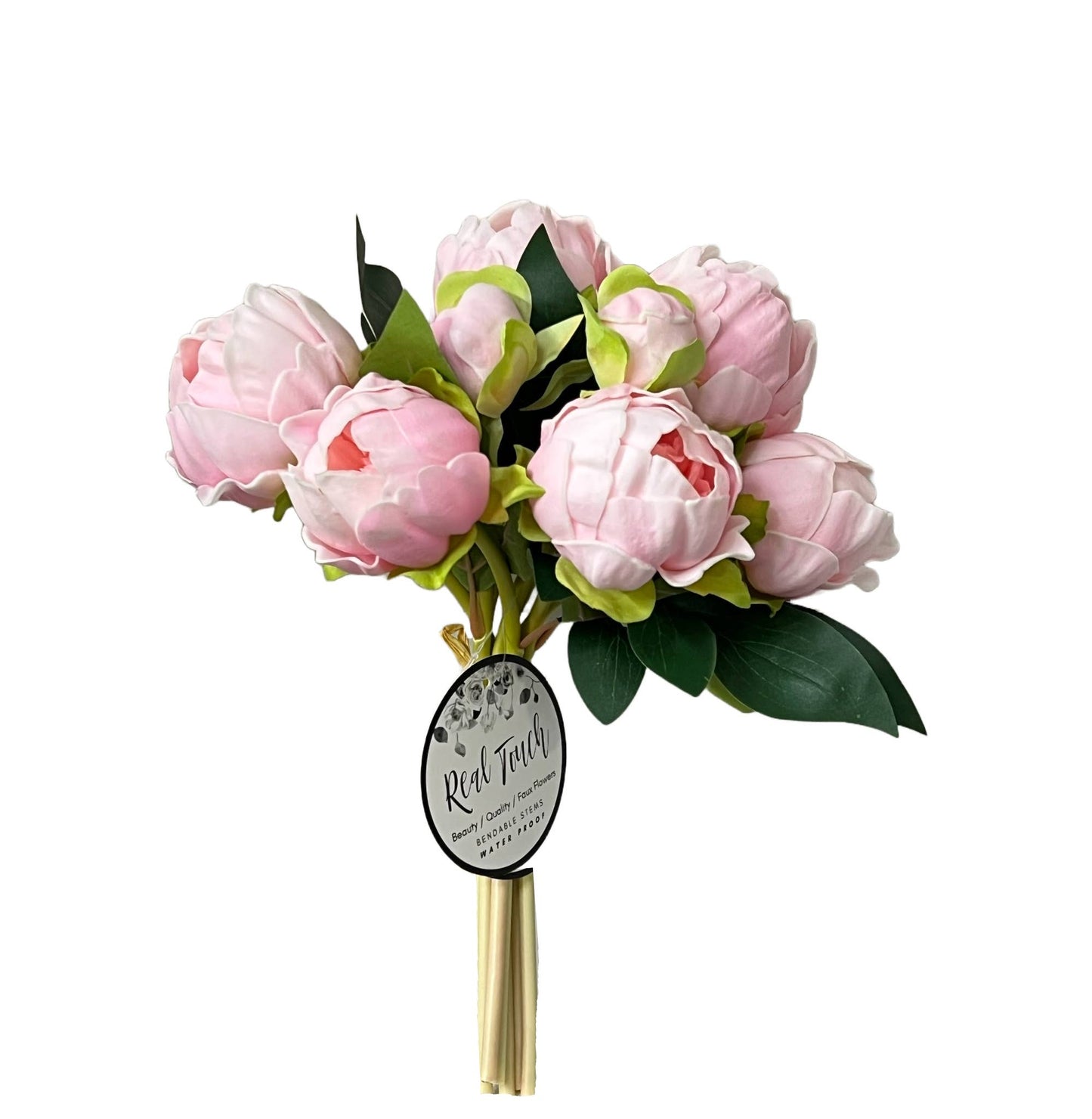 10.5" Real touch artificial Peony bundle-8 Flowers and buds