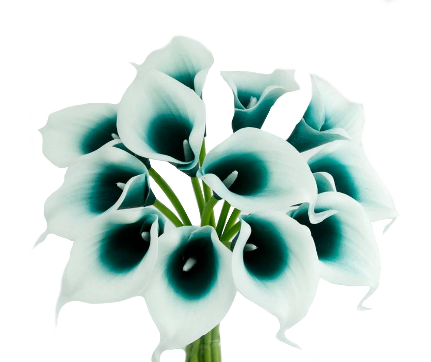 Pack of 10-real touch calla lily green color palette