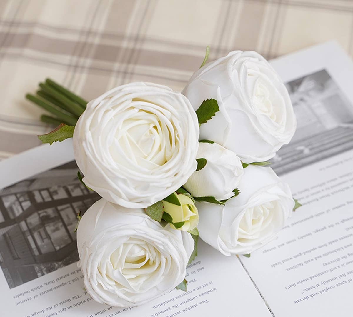 6 Stem Real Touch Rose Bouquet