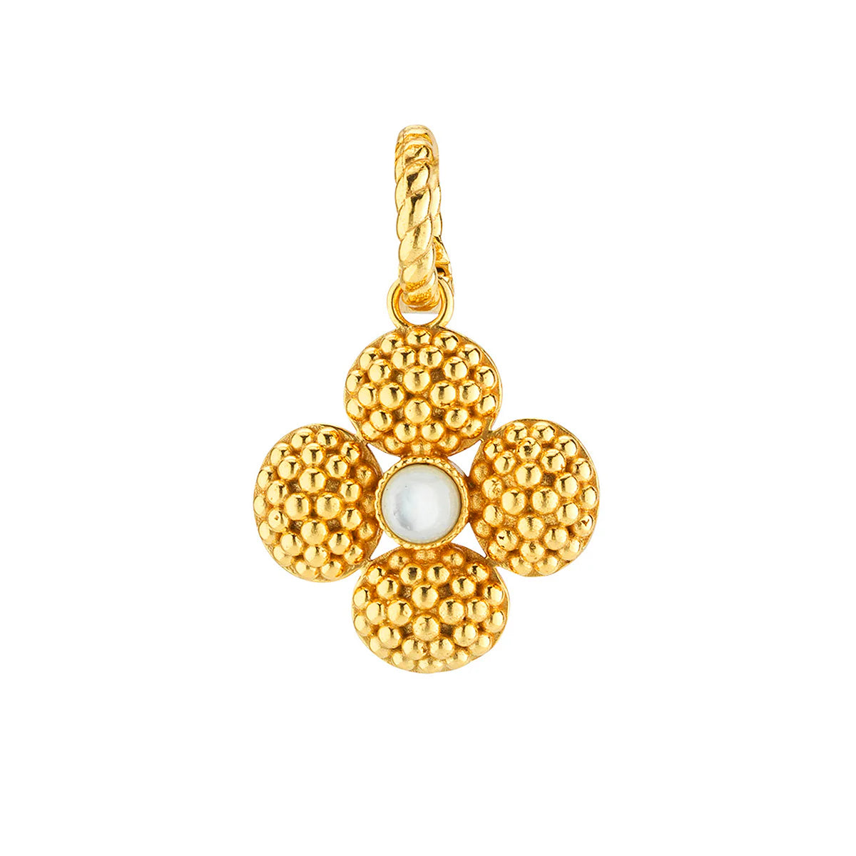 Berry Clover Double Sided Pendant - MOP