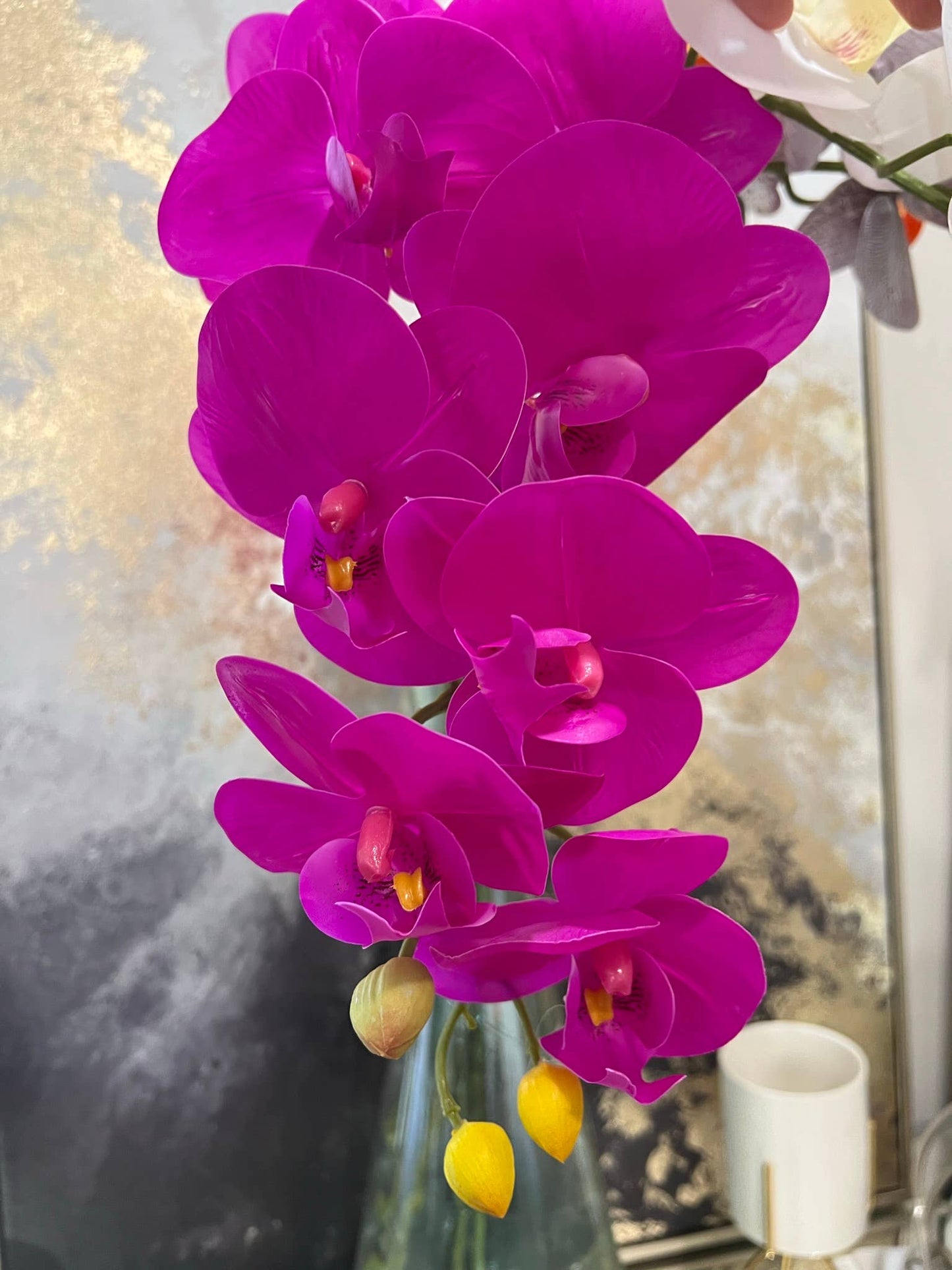 36" Real Touch Phalaenopsis Orchid-Large Bloom 9 Flowers