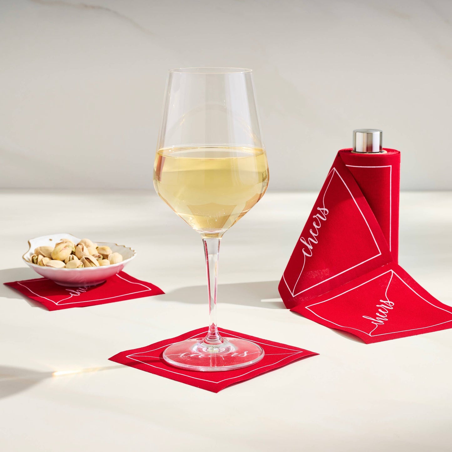 Exclusive Cocktail Napkin Stand in Silver
