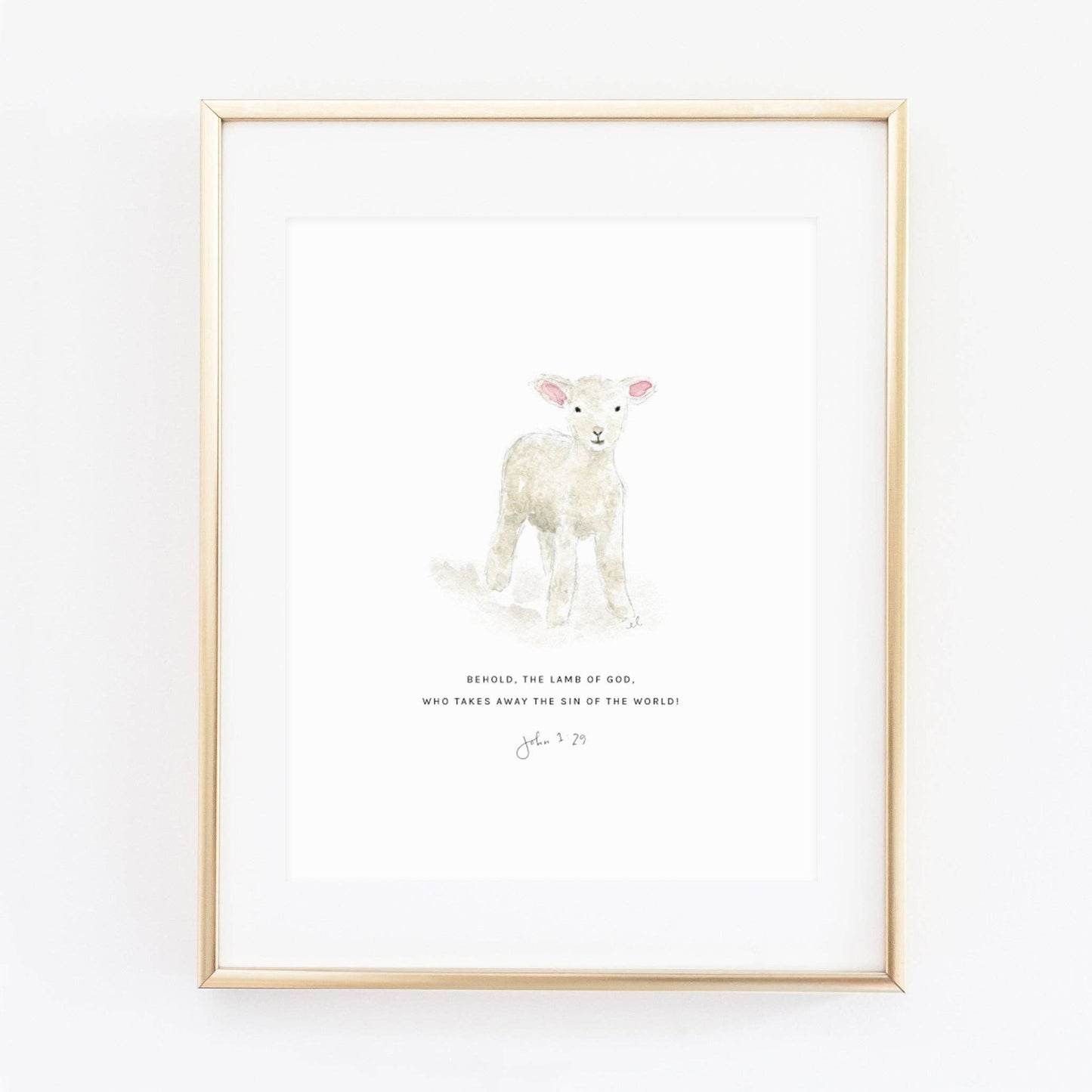John 1:29 Lamb Scripture Print